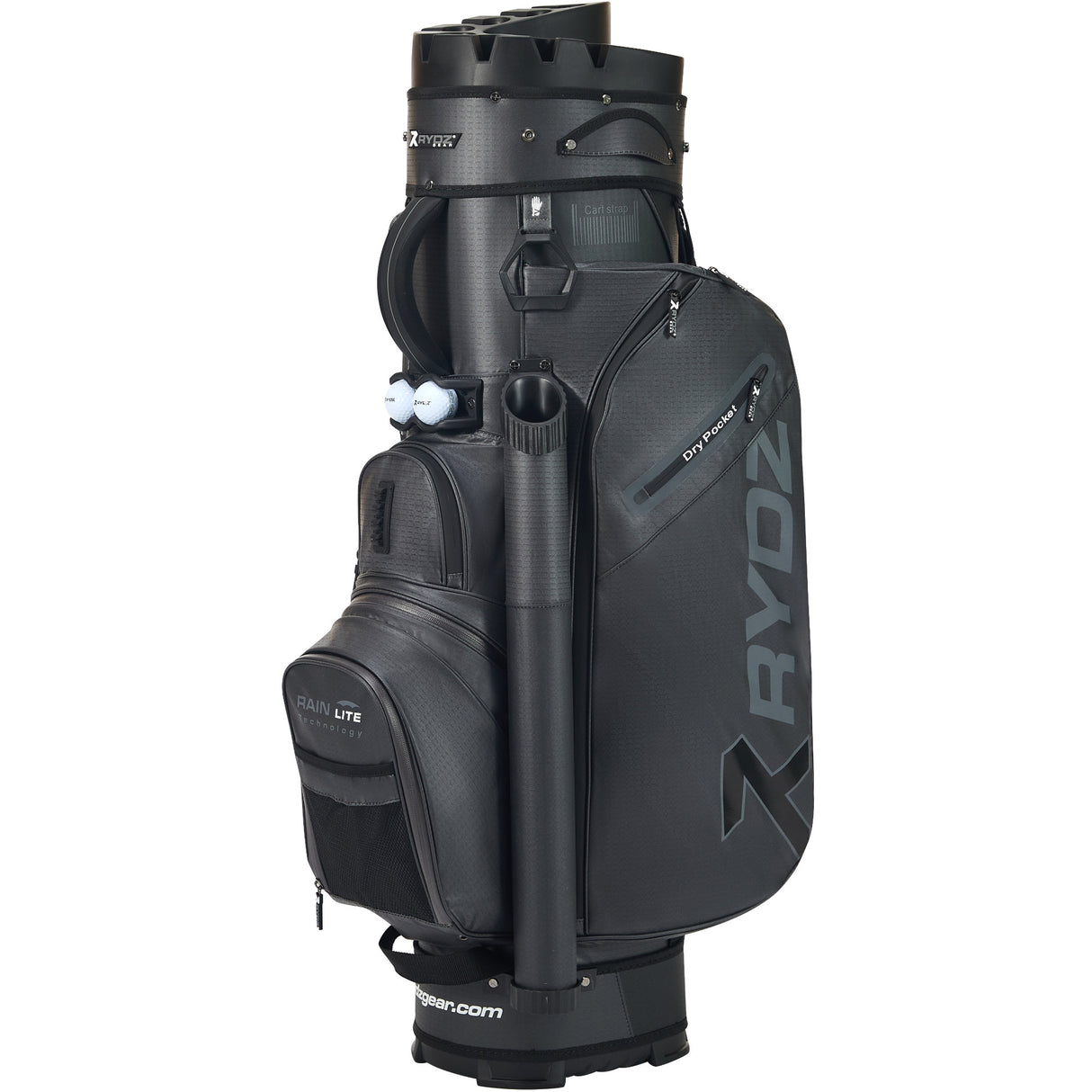 Rydz Gear Lucky Nine Silencer Cartbag, Schwarz - Golflaedchen.de