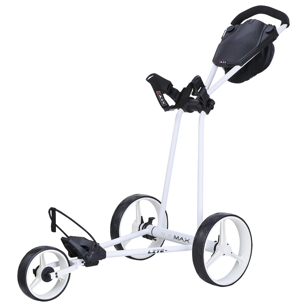 Big Max Ti Lite 3 - Rad Golftrolley, Weiß - Golflaedchen.de