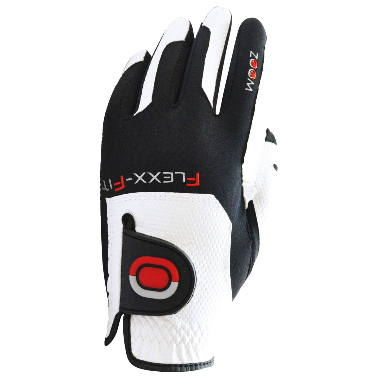 ZOOM Weather Junior Kinder Golfhandschuh, Weiß / Schwarz / Rot, Links getragen - Golflaedchen.de