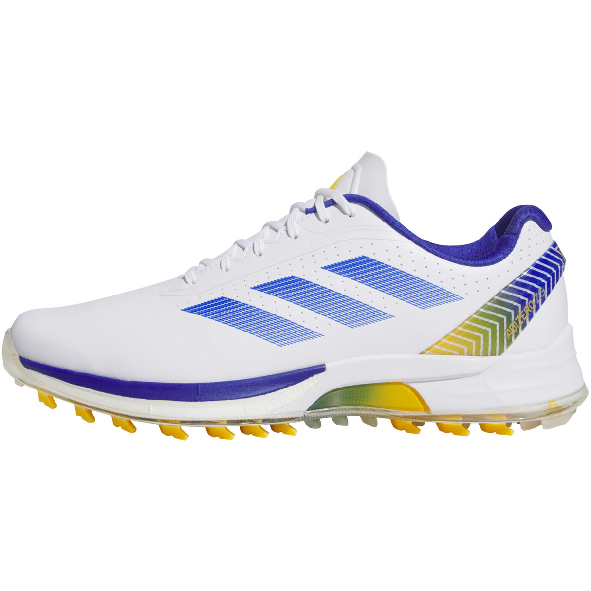 Adidas Adizero ZG 26 Herren Golfschuhe, Weiß / Blau / Gelb - Golflaedchen.de