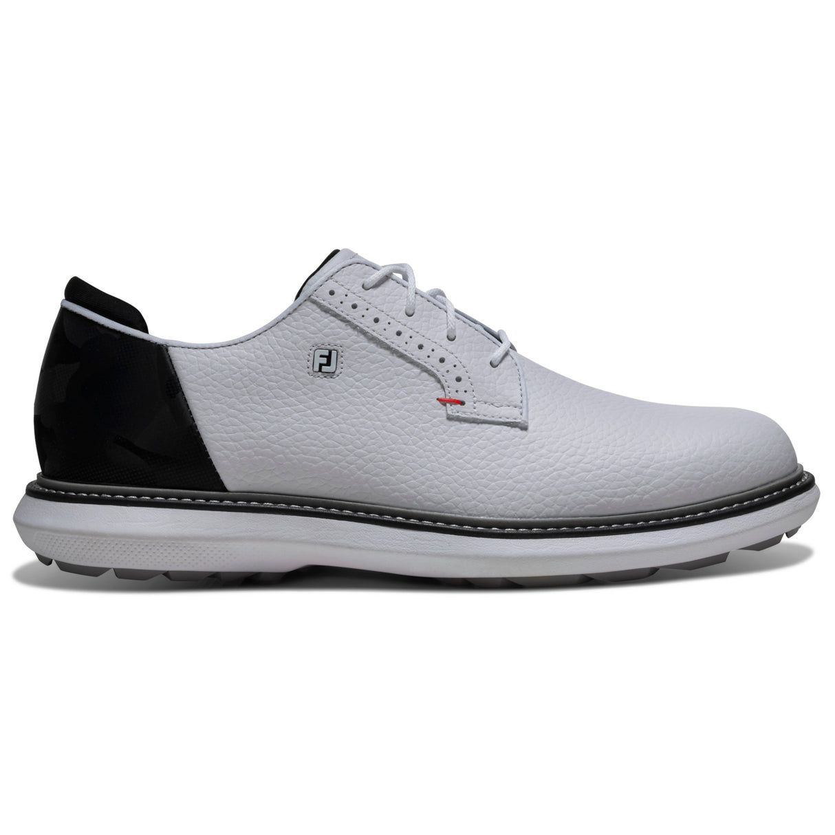 FootJoy 2026 Traditions SL Blucher Herren Golfschuhe, Weiß / Schwarz - Golflaedchen.de