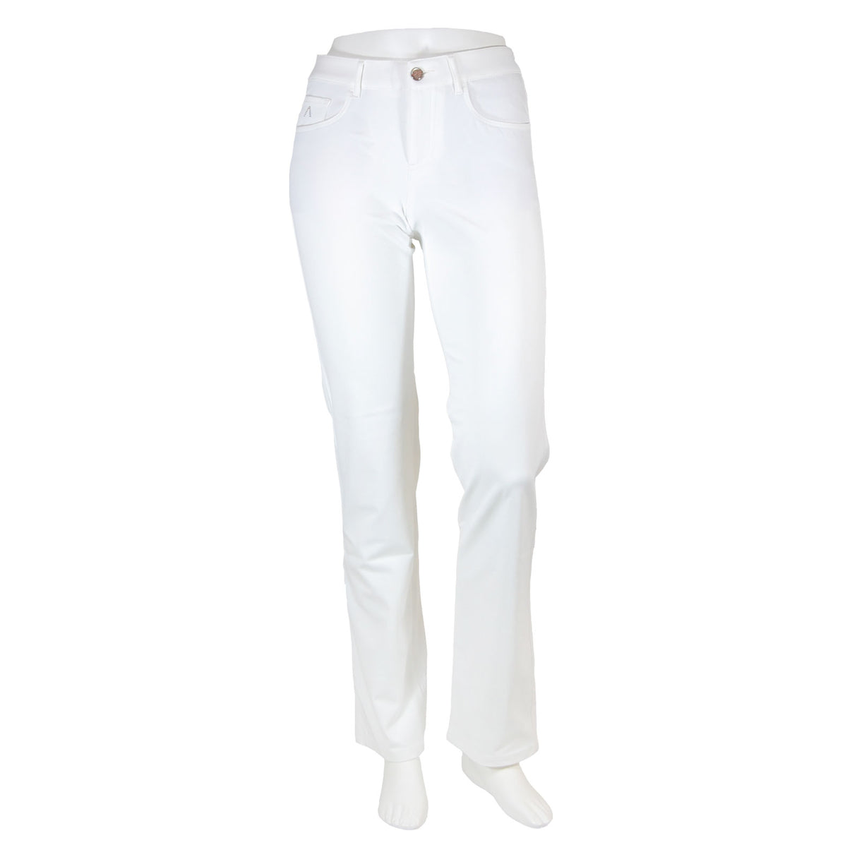 Alberto Golf Anja 3xDry Cooler Damen Golfhose, Weiß - Golflaedchen.de