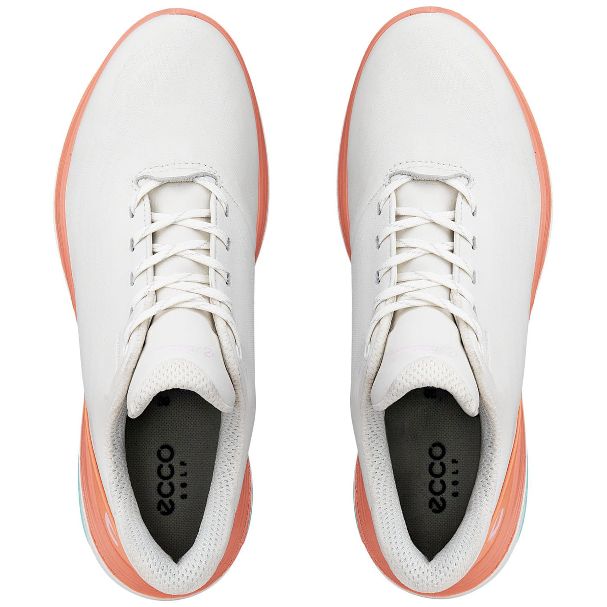 Ecco LT1 Damen Golfschuhe, Weiß / Coral - Golflaedchen.de