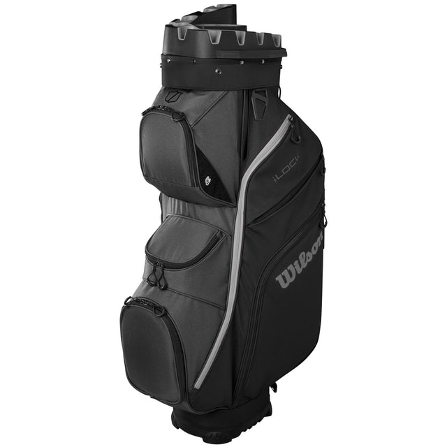 Wilson Staff 2026 I - LOCK 4 Cartbag, Schwarz / Grau - Golflaedchen.de