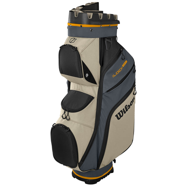 Wilson 2026 I - LOCK Dry 4 Waterproof Cartbag, Grau / Orange - Golflaedchen.de