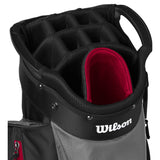 Wilson Feather Cartbag, Schwarz / Grau / Rot - Golflaedchen.de