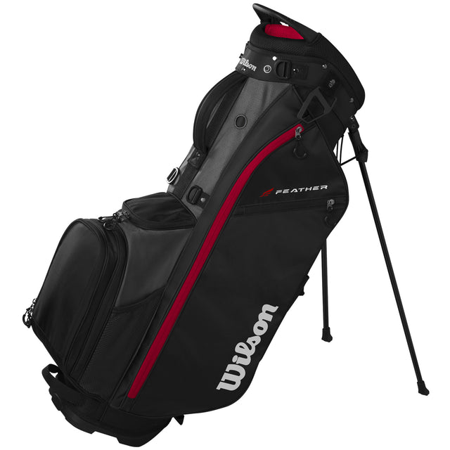 Wilson Feather Standbag, Schwarz / Grau / Rot - Golflaedchen.de