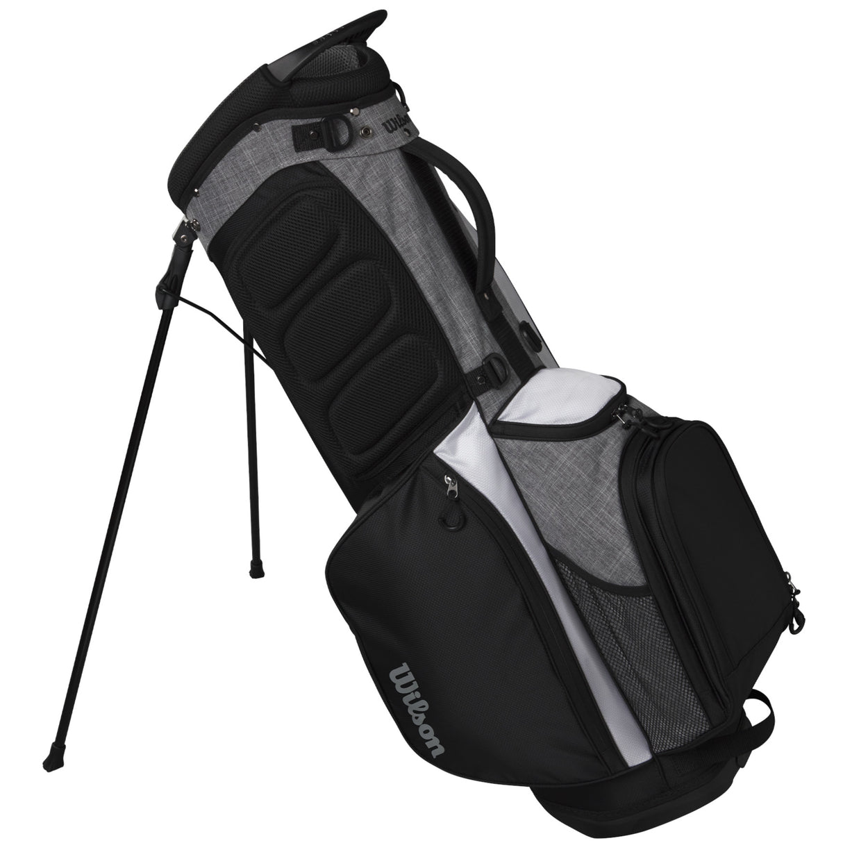 Wilson Feather Standbag, Schwarz / Grau / Weiß - Golflaedchen.de