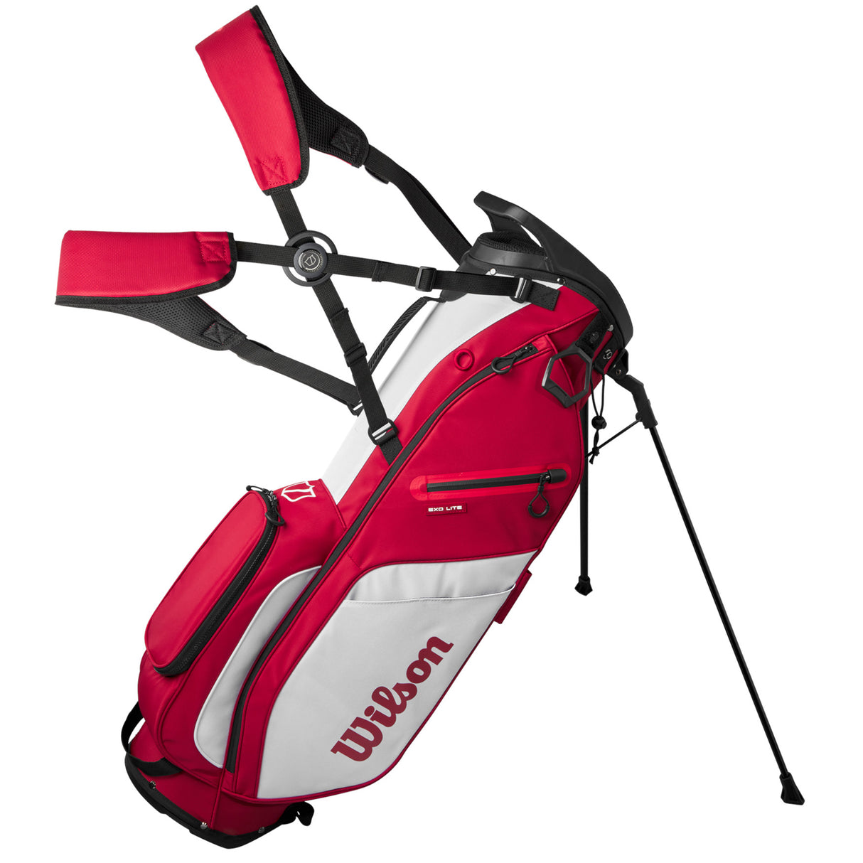 Wilson Staff 2026 Exo LIte Standbag, Rot / Weiß - Golflaedchen.de