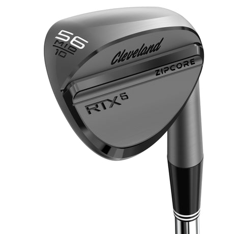 Cleveland RTX6 ZipCore Wedge, Black Satin, Stahlschaft, Herren Rechtshand - Golflaedchen.de
