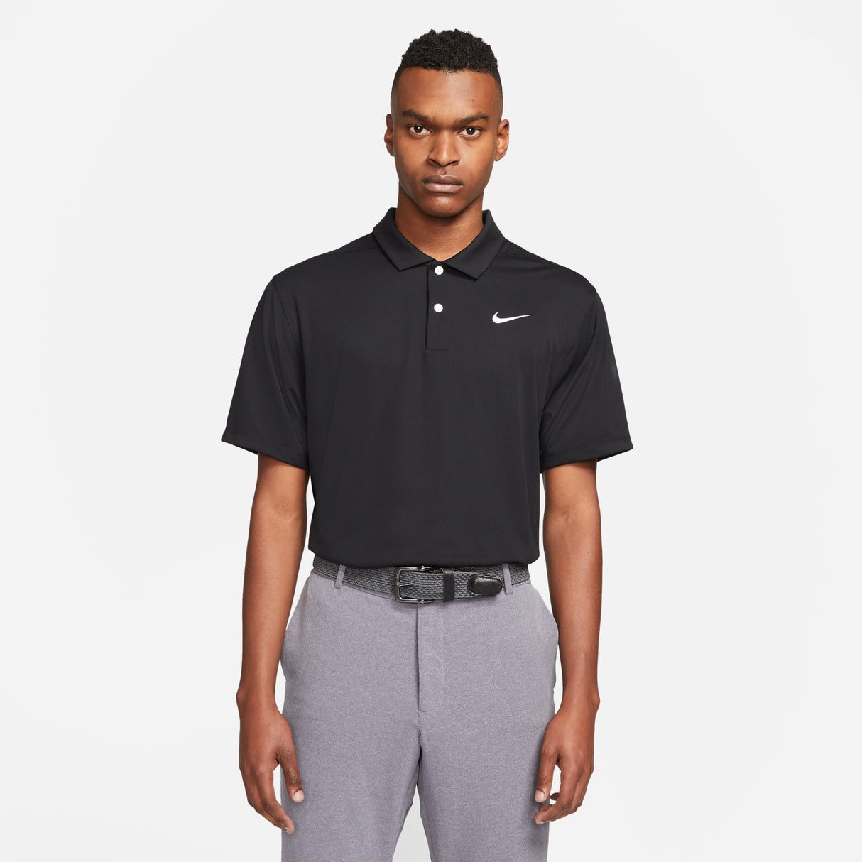 Nike Essential Polo, Schwarz / Weiß - Golflaedchen.de