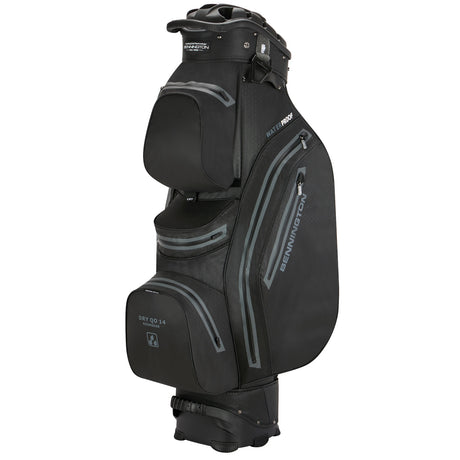 Bennington 2026 DRY Quiet Organizer 14 (QO 14) Waterproof Cartbag, Schwarz, +2 Inch höher - Golflaedchen.de