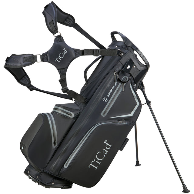 TiCad Premium Waterproof Standbag, Black - Golflaedchen.de