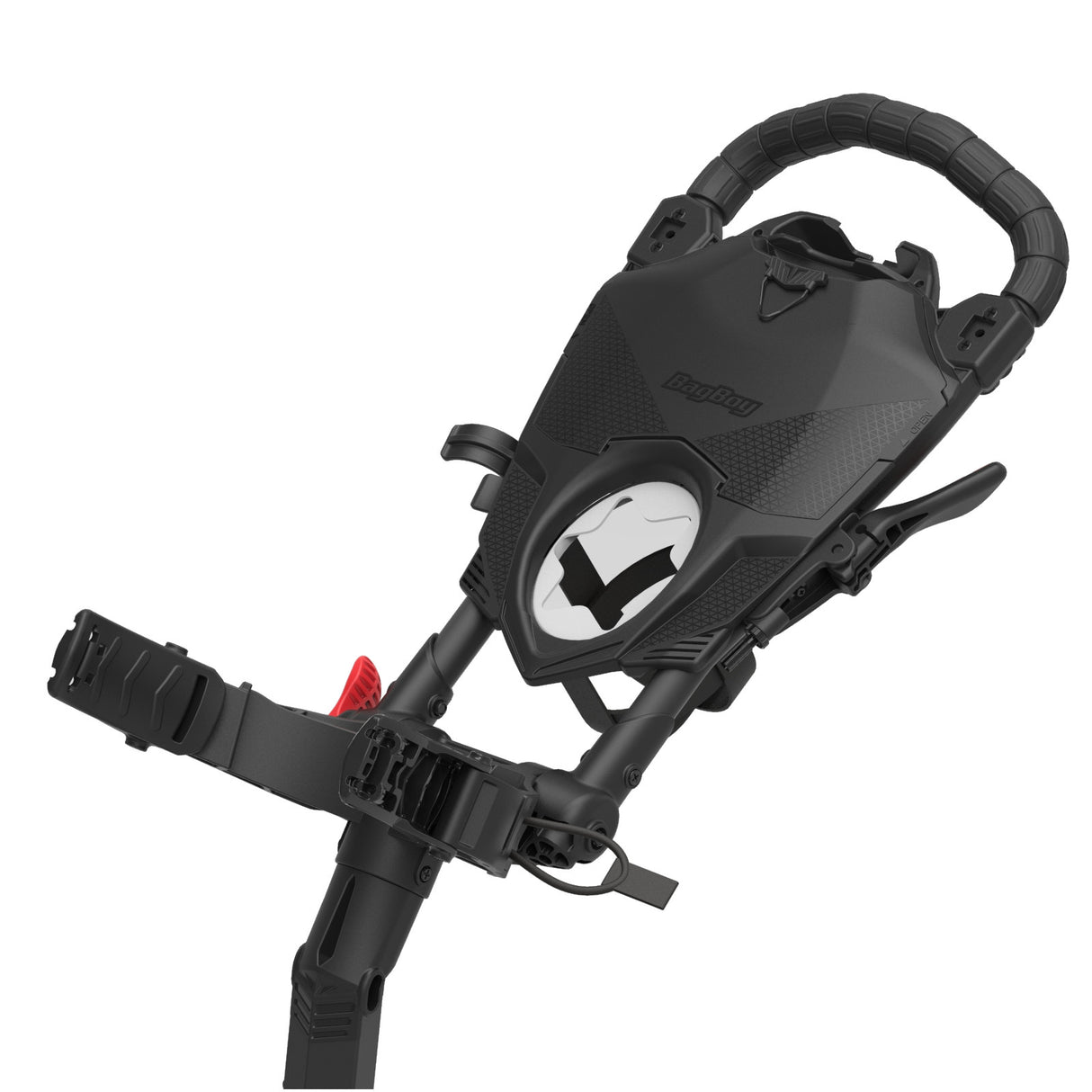 Bag Boy NITRON Auto - Open 3 - Rad Golftrolley, Schwarz / Rot - Golflaedchen.de