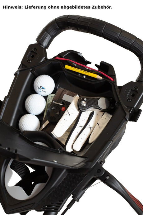 Bag Boy NITRON Auto - Open 3 - Rad Golftrolley, Schwarz - Golflaedchen.de