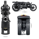 Bag Boy Slimfold 3 - Rad Golftrolley, Grau / Schwarz - Golflaedchen.de