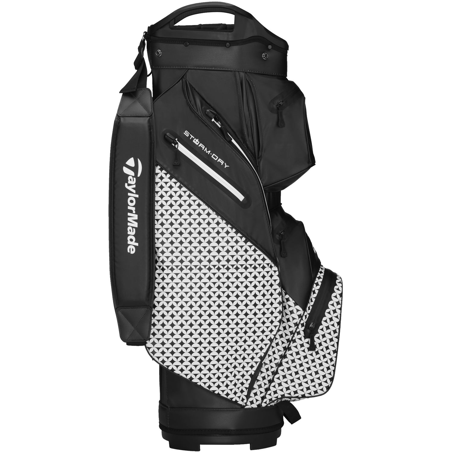 Taylor Made 2026 Storm Dry Waterproof Cartbag, Schwarz / Weiß gemustert - Golflaedchen.de