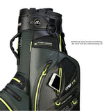 Big Max Aqua Silencio 4 Waterproof Cartbag, Dunkelgrün / Schwarz / Lime - Golflaedchen.de
