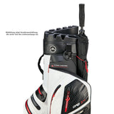 Big Max Aqua Silencio 4 Waterproof Cartbag, Weiß / Schwarz / Rot - Golflaedchen.de