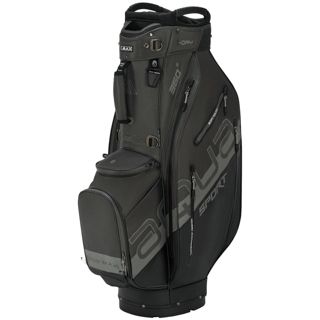 Big Max 2026 Aqua Sport 360² Waterproof Cartbag, Schwarz / Grau - Golflaedchen.de