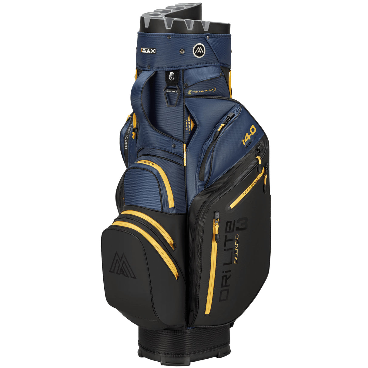 Big Max Dri Lite Silencio 3 Cartbag, Schwarz / Blau / Gelb - Golflaedchen.de