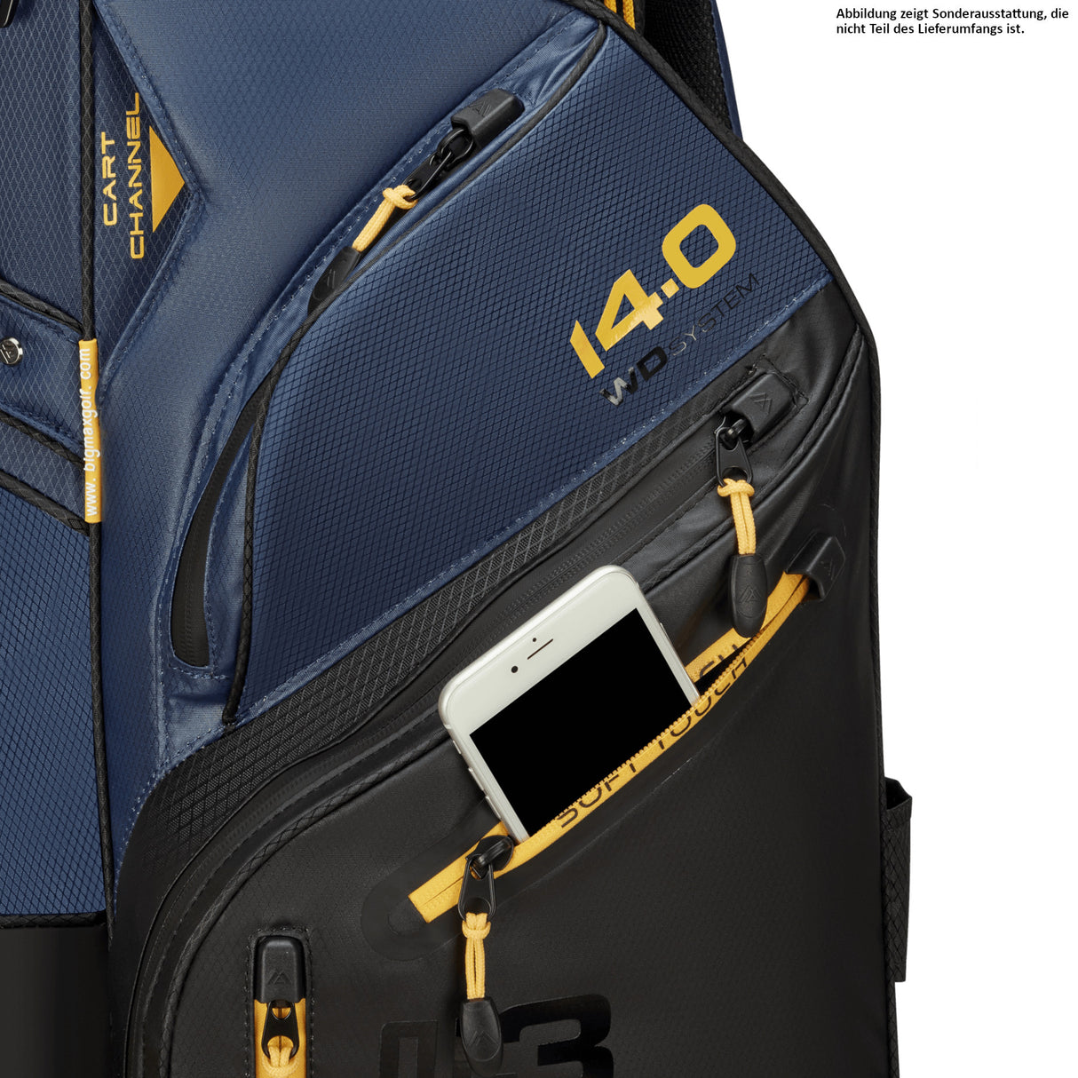 Big Max Dri Lite Silencio 3 Cartbag, Schwarz / Blau / Gelb - Golflaedchen.de