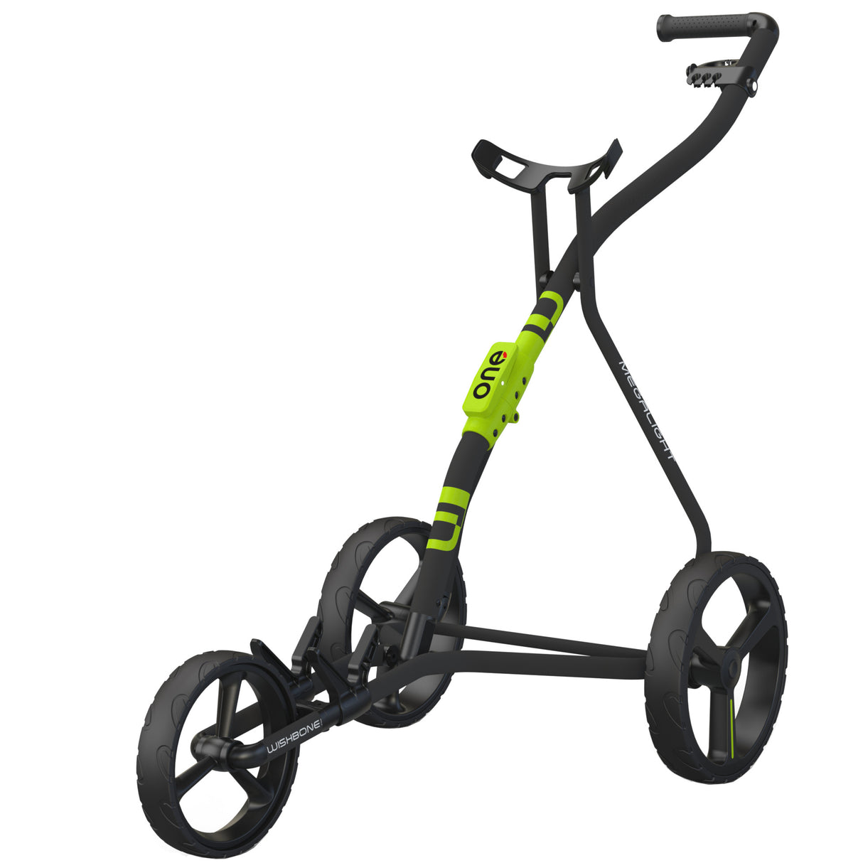 Wishbone ONE Golftrolley, Schwarz / Grün - Golflaedchen.de