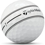 Taylor Made 2026 TP5 Stripe Golfbälle, Weiß, 12 Stück - Golflaedchen.de