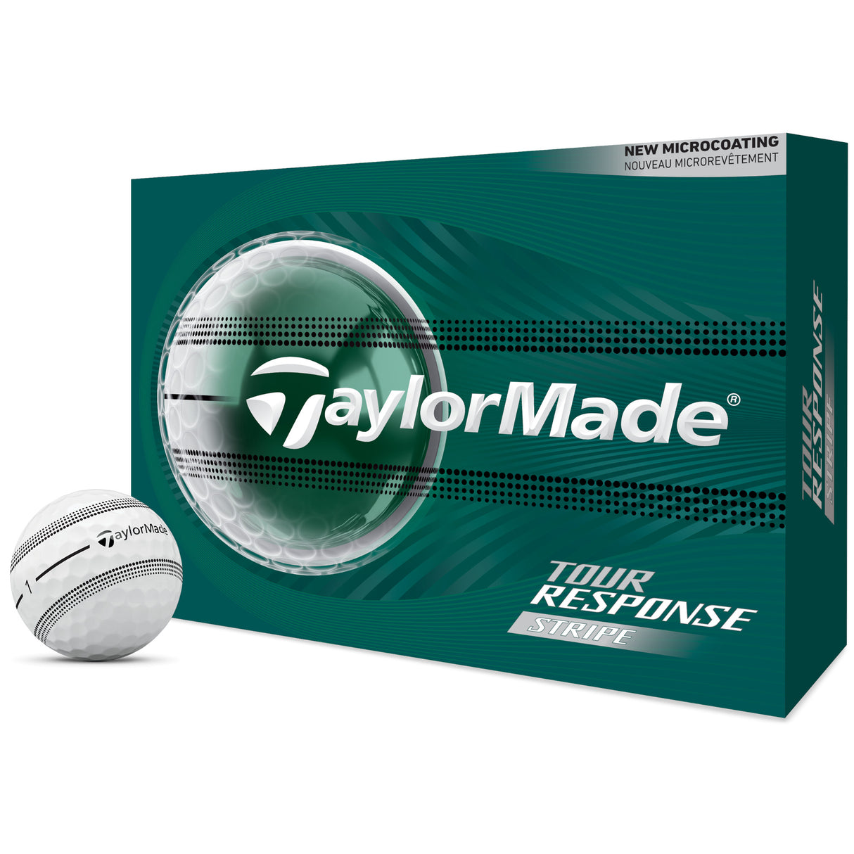 TaylorMade 2026 Tour Response Stripe Golfbälle, Weiß, 12 Stück - Golflaedchen.de
