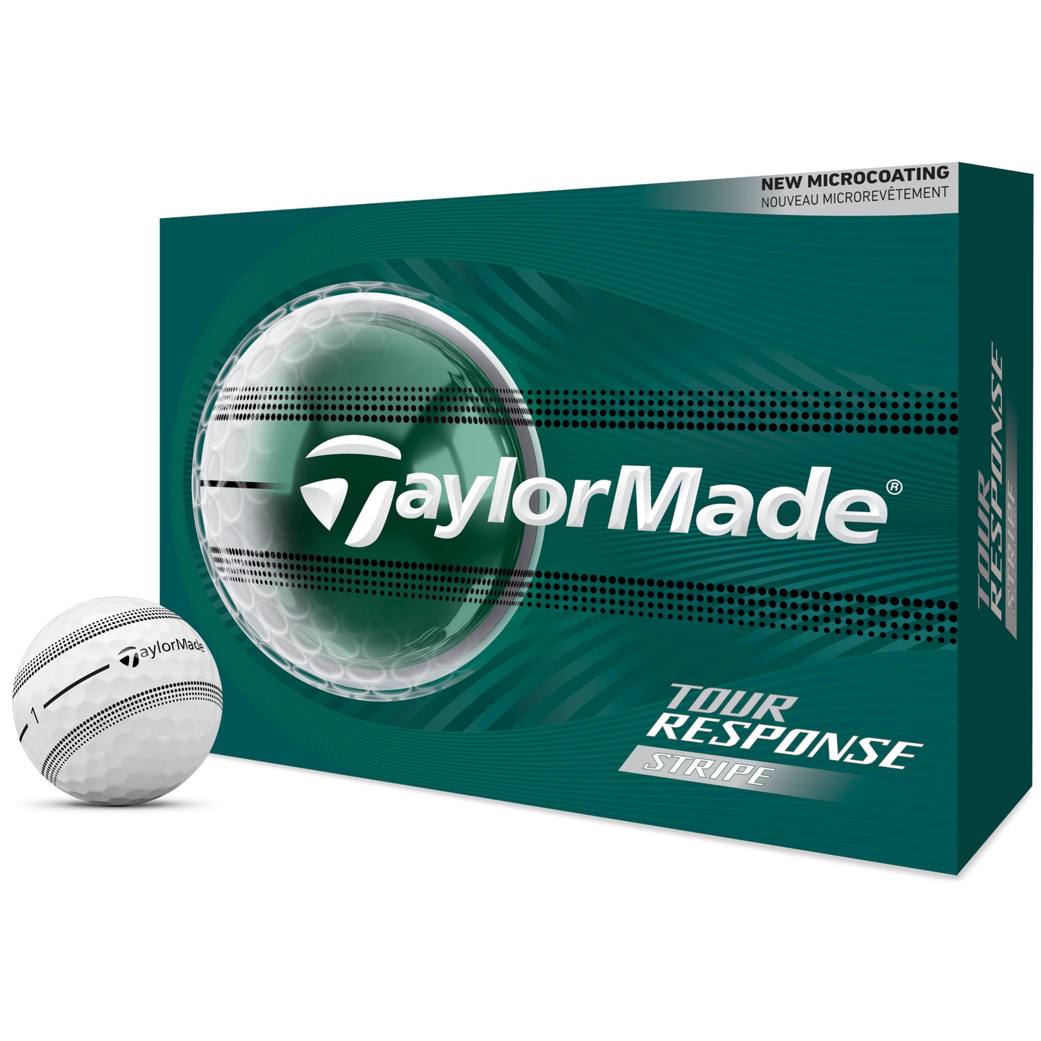 TaylorMade 2026 Tour Response Stripe Golfbälle, Weiß, 12 Stück - Golflaedchen.de