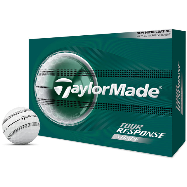 TaylorMade 2026 Tour Response Stripe Golfbälle, Weiß, 12 Stück - Golflaedchen.de