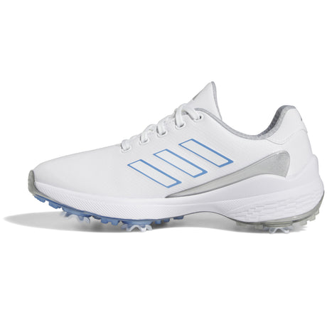 Adidas ZG23 Damen Golfschuhe, Weiß / Blau / Silbergrau - Golflaedchen.de