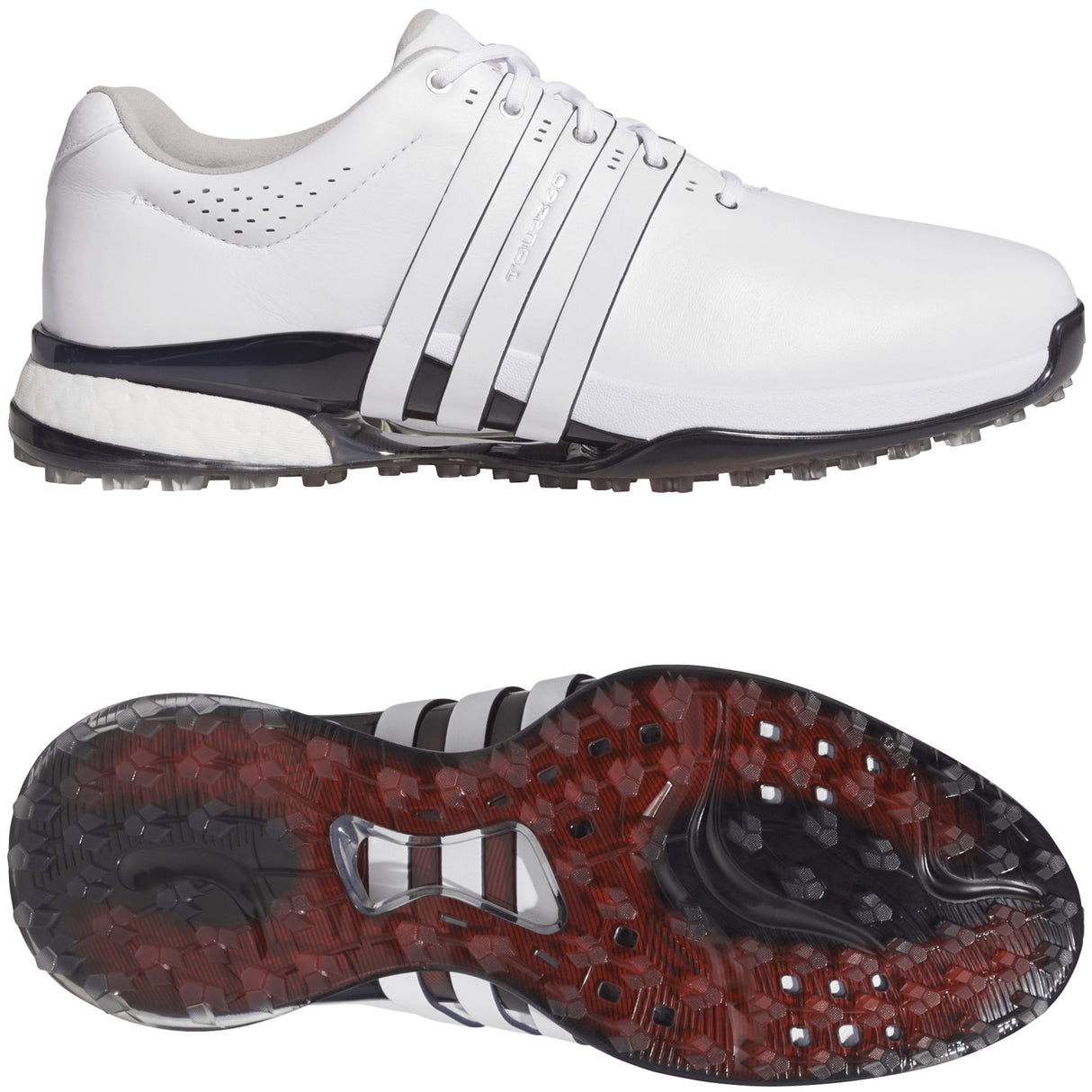 Adidas Tour 360 SL Herren Golfschuhe 2026, Weiß / Navy - Golflaedchen.de