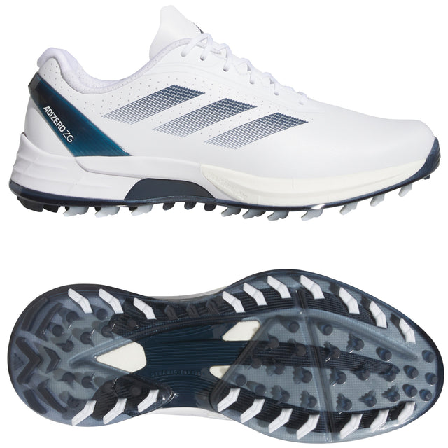Adidas Adizero ZG 2026 Herren Golfschuhe, Weiß / Blau - Golflaedchen.de