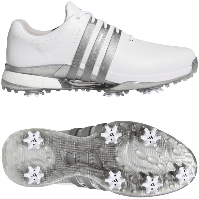 Adidas Tour 360 Herren Golfschuhe 2026, Weiß / Silbergrau - Golflaedchen.de
