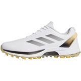 Adidas Adizero ZG Herren Golfschuhe, Weiß / Schwarz / Gold - Golflaedchen.de