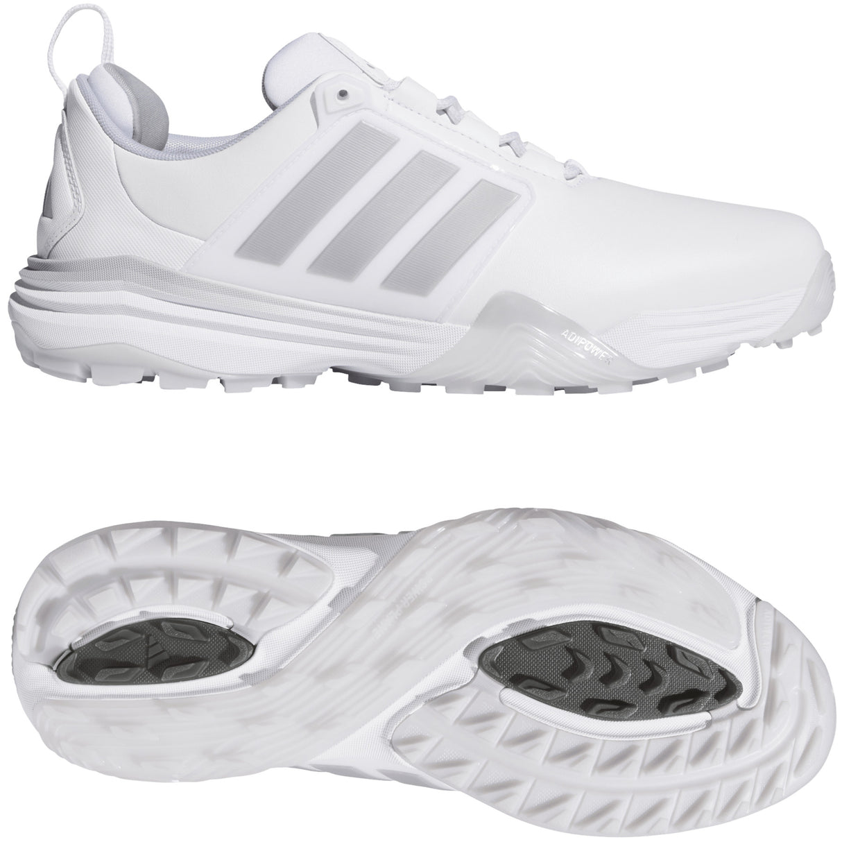 Adidas Adipower SL Herren Golfschuhe, Weiß / Silbergrau - Golflaedchen.de