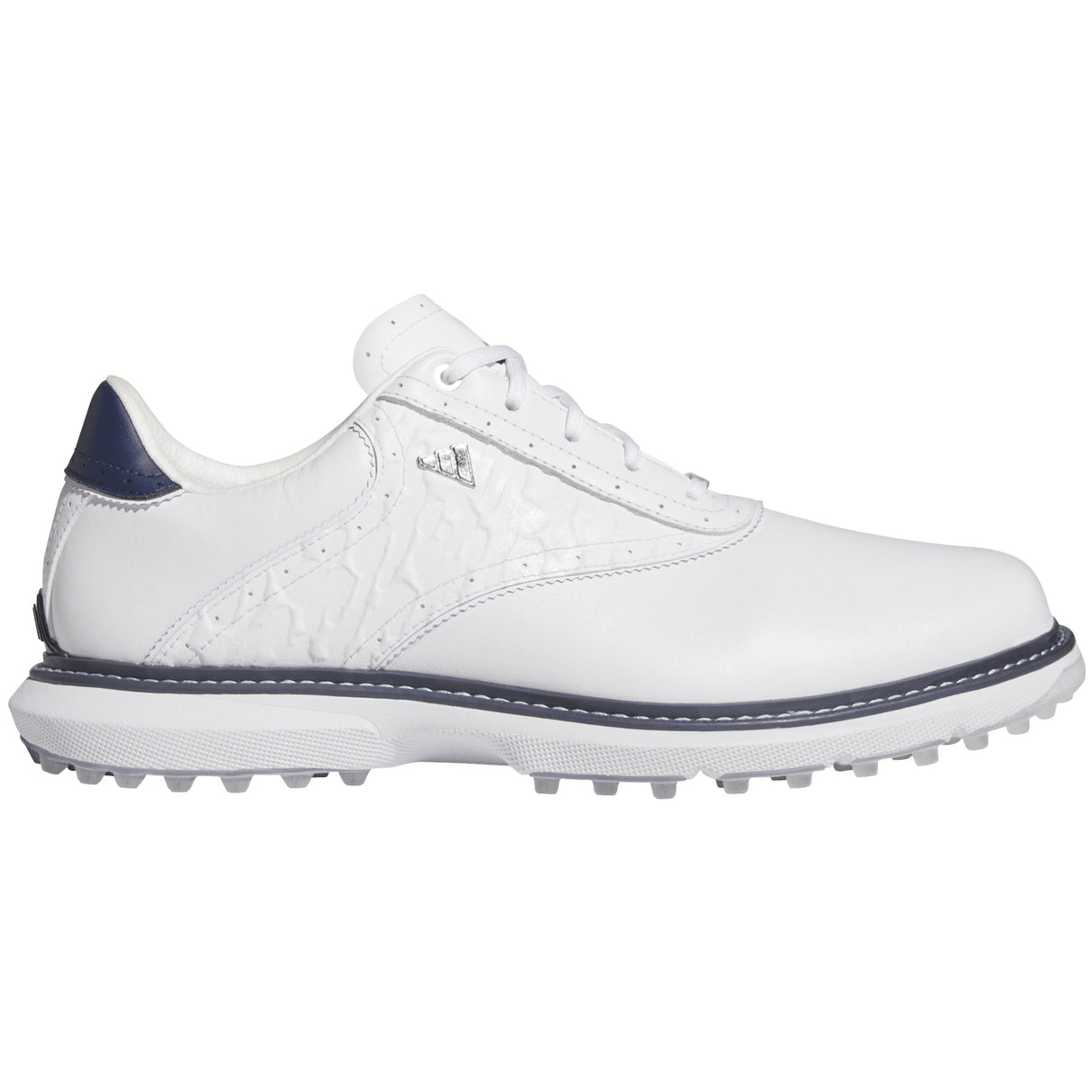 Adidas MC70 SL Spikeless Herren Golfschuhe, Weiß / Navy - Golflaedchen.de