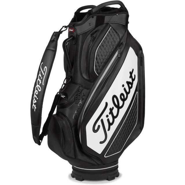 Titleist 2026 Premium StaDry Waterproof Cartbag, Weiß / Schwarz - Golflaedchen.de