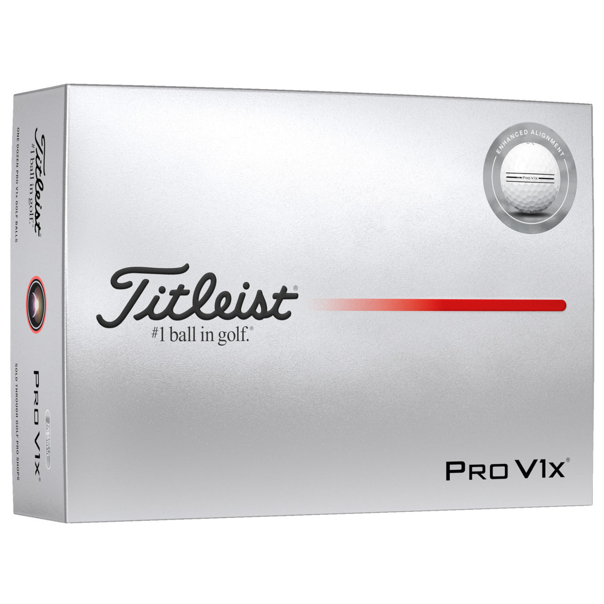 Titleist Pro V1x Alignment Golfbälle 2026, 12 Stück - Golflaedchen.de