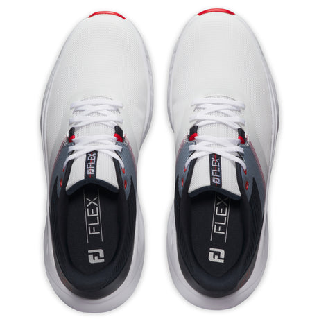 FootJoy Flex Herren Golfschuhe, Weiß / Navy / Rot - Golflaedchen.de