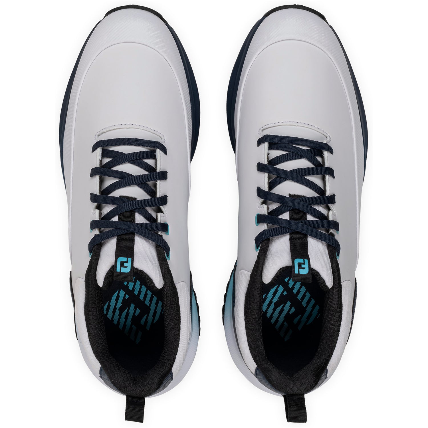 FootJoy 2026 Tour Rival Herren Golfschuhe, Weiß / Blau - Golflaedchen.de