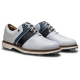 FootJoy 2026 Premier Series Packard Herren Golfschuhe, Weiß / Navy - Golflaedchen.de
