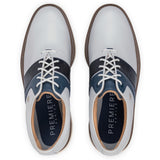 FootJoy 2026 Premier Series Packard Herren Golfschuhe, Weiß / Navy - Golflaedchen.de