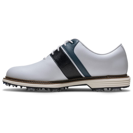 FootJoy 2026 Premier Series Packard Herren Golfschuhe, Weiß / Navy - Golflaedchen.de