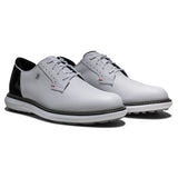 FootJoy 2026 Traditions SL Blucher Herren Golfschuhe, Weiß / Schwarz - Golflaedchen.de