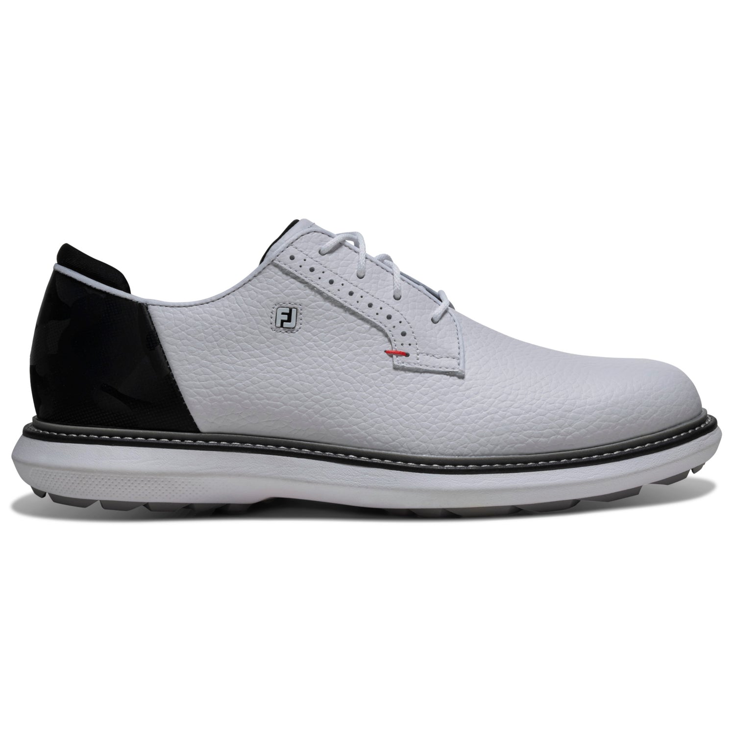 FootJoy 2026 Traditions SL Blucher Herren Golfschuhe, Weiß / Schwarz - Golflaedchen.de