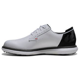 FootJoy 2026 Traditions SL Blucher Herren Golfschuhe, Weiß / Schwarz - Golflaedchen.de