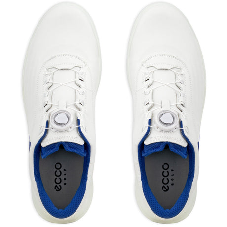 Ecco 2026 Core BOA Herren Golfschuhe, Weiß / Blau - Golflaedchen.de
