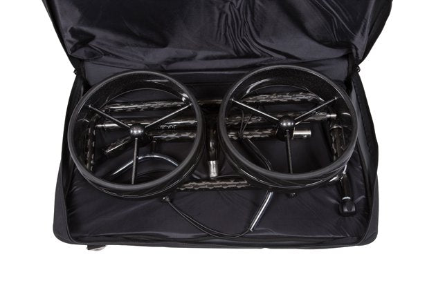 JuCad Carbon 3 - Rad Golftrolley, Schwarz / Carbon - Golflaedchen.de